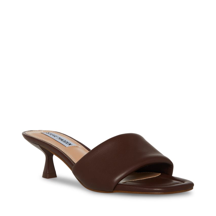 Dark Brown Steve Madden Syrah Women's Mules | PH 1475VBF